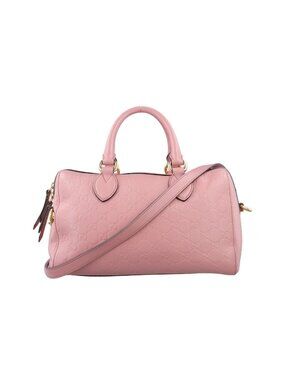Gucci Guccissima Pink Leather Messenger Bag
